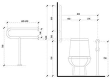 Maniglioni da Bagno Barre di Sostegno a Parete, Pieghevole Staccabile Antiscivolo Sicurezza corrimano, Bagno for disabili Donne anziane in Stato di Gravidanza Accessori da Bagno
