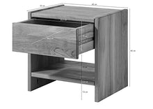 MASSIVMOEBEL24.DE Comodino in Legno faggio Selvatico - Oliato/Natur 40x33x40 TomMe #108