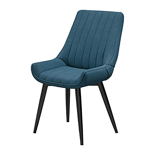 DRAGCYZ Set Di 1/2/4 Sedie da Pranzo Di Lusso, Sedia da Ufficio in Pelle Ecopelle, Sedies soggiorno Moderne con Seduta e Imbottito Morbido, per Scrivania Patio Caffetteria Terrazza/Blau / 1