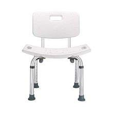 CLJ-LJ Sgabello da Doccia Bagno Sedile Bagno Sedia in Alluminio con Schienale Regolabile Altezza Antiscivolo Anziani Sgabello da Bagno disabili, Bagno