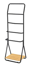 WENKO Portasalviette Verona Nero opaco, piantana portasalviette e portabiti, può venire posizionato di fronte al termosifone, acciaio verniciato, 51 x 156,5 x 40 cm