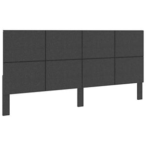 Tidyard Testiera per Letto Matrimoniale Moderno in Tessuto Grigio Scuro e MDF 200x200 cm