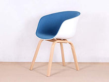 T0t0ro un set di 2/4 accogliente sedia da bagno, poltrona, cucina/soggiorno/balcone sedia con gambe in legno massello di faggio, stile nordico, confortevole cuscino spugna schienale e sedile (4, blu)