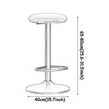 Sgabelli da bar per cucine Sgabello alto Sgabello da bar girevole regolabile, Sedia da bar nera Sgabello da pranzo per colazione Sedia per bancone dell'isola da cucina Esterno in velluto + gambe in me