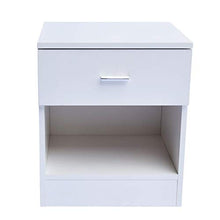 LICHUAN Tavolo da Comodino Bianco Comodino da Comodino Tavolino Slim End Table con cassetto e ripiano per stoccaggio per Soggiorno Camera da Letto