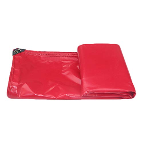 WEIJINGRIHUA PVC Rivestimento Tarpaulin Tarp Tarpe Strato di Terra Covers Tenda Tenda Impermeabile Piove Pieve Protezione Solare Sole Protezione Trasparente, Rosso, Multi Taglie, 450g / m²