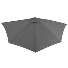 GDLC Ombrelloni Alluminio da Muro Mezzaluna - Colore Grigio L.300XP.150XH.250 cm. con palo da 38mm