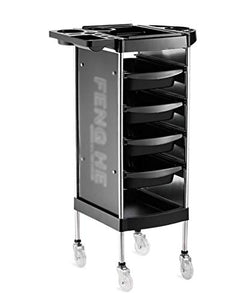 Carrelli portaoggetti Carrello portatile multifunzionale del carrello di bellezza del carrello di rotolamento dei capelli di stoccaggio del barbiere del carrello del salone del salone con i cassetti &