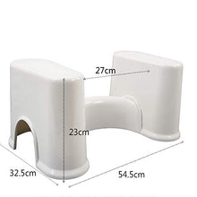 Sgabello WC Squat Plastica Staccabile Igienici Poggiapiedi Potty Sgabello Imbottito Poggiapiedi Bagno Sgabello Igienici per movimento intestinale completo ( Color : White , Size : 32.5x23x54.5cm )