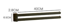 LIskybird Parete Portasciugamani Doppia Barra Porta Asciugamani da Bagno di Asciugamano Titolare 2 Bracci Incernierato Asta di Montaggio A Parete per Asciugamani, Acciaio Inossidabile,Nero,2 PCS
