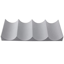 Portabottiglie in Plastica Stile Europeo, Antiscivolo in Stile Europeo Vino Portabottiglie, con 4 Scanalature, per Conservazione Della Cucina, Vetrine Bar, Conservazione Delle Bevande (Grigio Scuro)