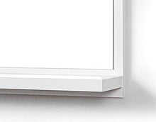 DOMTECH Specchio da bagno grande con ripiano, bianco, 60 x 70 cm