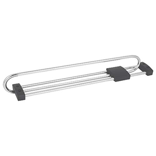 New Lon0167 Armadio guardaroba In primo piano per efficacia affidabile la casa in metallo a scomparsa Estraibile con asta in argento tono 375mm(id:d03 6e d1 c33)