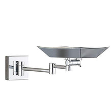 Specchio da Bagno a LED per Bagno Specchio a LED 25 Perline a LED Angolo di Rotazione a 360 ° Specchio HD Placcato Argento Supporto per Specchio da Parete a Specchio Quadrato in Argento
