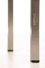 CLP Sgabello Alto Bar Freeport in Stoffa I Sgabello Design Bancone Imbottito 4 Gambe in Acciaio Inox Alt.76CM, Colore:Grigio Scuro