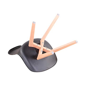 Uderkiny Set di 4/6 Sedie Sedia da Pranzo con Cuscini e Gambe in Legno di faggio, Adatte per Sala da Pranzo Soggiorno Cucina Ufficio (Nero-8)