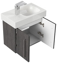 Mobile bagno con lavabo Geberit Icon XS 53cm a sinistra antracite venato