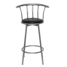 Festnight Poltroncina Imbottita Sgabello-Sedia da Cucina Bar e Pub con Schienale in Riga Pelle e Metallo Set 2 pz