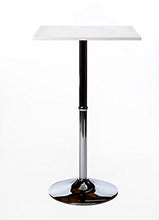 Mendler Tavolo Bar Bistro Stile Elegante Struttura in Alluminio Superficie in Legno Nero