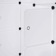 eSituro Guardaroba Modulare Scaffale Portaoggetti con Ante Contenitori per Armadio con 9 Scompartimenti Cubi SGR0030