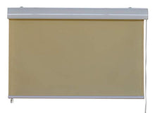 Jet-Line Tenda a rullo oscurante beige con cassetta, 1,0 x 2,3 m, impermeabile, per esterni, protezione dal vento, per esterni, balcone, terrazza, giardino