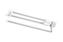 Gedotec Porta asciugamani | ANNA | Porta strofinacci a 1 braccio – Metallo cromato lucido | 1 pezzo | Estrattore asciugamani estraibile | asta con lunghezza 300 mm - braccio singolo bianco