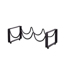 Yardwe Porta bottiglie da vino del cavo del metallo supporto di esposizione del vino del basamento del supporto del vino di posizione per l'accessorio domestico (3 bottiglie Holds)