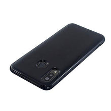CrazyLemon Custodia per Samsung Galaxy A20e, simpatica custodia protettiva antiurto silicone trasparente tinta unita trasparente in gelatina morbida in silicone sottile - Nero