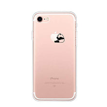 Cover iPhone SE 2020, Cover iPhone 7 / iPhone 8, CrazyLemon Custodia protettiva trasparente in silicone Custodia protettiva in TPU per iPhone 8/7 / SE 2020 4,7 pollic - Panda reale
