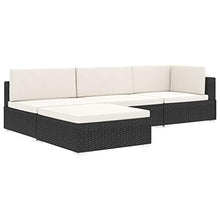 vidaXL Sofa Centrale Modulare 1 pz con Cuscini Foderati Lavabili Leggera Elegante Arredi da Esterno Divano in Polyrattan Marrone Telaio in Acciaio