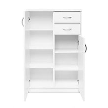 DEINE TANTE EMMA 002645 Kiel 3A - Comò con 2 ante e 2 cassetti, 74 x 111 x 35 cm, colore: Bianco