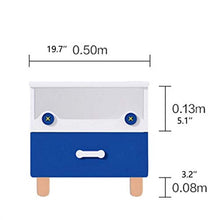 XXSHN Comodino Comodino per Camera da Letto, Comodino per cameretta 2 in 1 tavolino con cassetto e Comodino Aperto (Colore: Blu)
