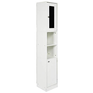 Bicaquu Armadietto da Toilette salvaspazio autoportante, armadietto da Pavimento angolare per Bagno, mensola da Bagno Moderna con mensola truciolare per WC Domestico Bagno con Doccia
