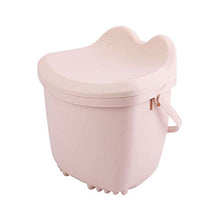 Sgabello di stoccaggio plastica può sedersi Scatola di immagazzinaggio Multifunzione Scatola di immagazzinaggio 31 * 26 * 32 cm LCSHAN (Color : Pink)