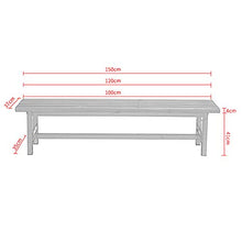 outdoor product Terrazza Panchina Parco Panche per Tempo Libero All'aperto, Panca da Giardino Resistente alle Intemperie in Acciaio Inossidabile e Legno Massello, Panca Decorativa 2-4 Posti