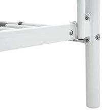 BIGTO - Struttura letto a castello in metallo, per camera da letto, colore: bianco, 140 x 200 cm, 90 x 200 cm