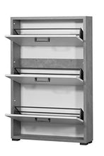 4246OLM Scarpiera Montata 3 Ante a ribalta Spessore 25mm Scocca Finitura Ossido Ante finitura bianco cemento 75,3L x 115,7H x 18P