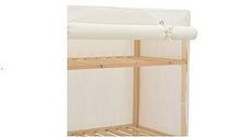Zerone, guardaroba a 4 livelli, in tessuto, per camera da letto, con asta appendiabiti, 79 x 40 x 170 cm, tessuto bianco