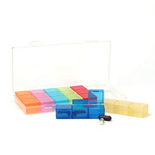 DOITOOL - Contenitore per pillole da viaggio, 1 pezzo, 21 griglie, porta pillole, in plastica, porta gioielli, decorazione per la casa