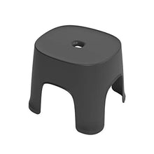 Vaorwne Small Panca Tavolino Antiscivolo Sgabello del Plastica Sgabello per Adulti Sgabello per Bambini per Calzature Sgabello Corto Nero