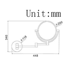 SHY Specchio per Il Trucco con luci, Specchio per Il Trucco Specchio per Il Montaggio a Parete Specchio cosmetico Specchio per Bagno bifacciale Ingrandimento 3X Alimentat