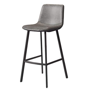 Sgabello da Bar per la Colazione Sgabelli Alti Moderni in Metallo Cucina Colazione Bar Sedia Contatore casa Sgabelli da Bar con Sedile in Pelle PU Altezza 65 / 75cm per Sala da Pranzo Bistro Pub COF