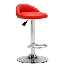 Poltrone Nubao Bar Stool Sgabello Alto PU, Regolabile in Altezza, Non Rotante, Ricevimento, Bar, caffè, Salone di Bellezza, Barber Shop, Rosso (Color : Red)