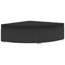 vidaXL Set Divani da Giardino 6 pz con Cuscini Foderati Lavabili Modulare Leggero Elegante Arredi da Esterno in Polyrattan Nero Telaio in Acciaio