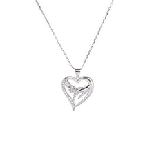 Baoxiaohed Collana in Argento Sterling, 925 Sterling Argento Stile Moda Mamma Mano nella Mano Collana, Adatta per La Festa della Mamma, Regali di Anniversario E Regali di Compleanno