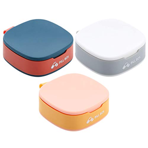 Cabilock 3Pcs Portapillole Contenitore di Immagazzinaggio della Pillola Contenitore di Pillole Caso Pillola Medicina Vitamin Box Scatole Portapillole Portatili da Viaggio (Colore Casuale)