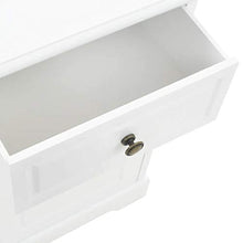 Comodino da Camera da Letto Moderno,con 1 cassetto e 1 Ampio armadietto,Mobile Porta Telefono,Armadietto, Cassettiera,35 x 32 x 59 cm,Bianco（Non necessita di Montaggio）