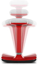 Concepts by Braida Sgabello Leo Girevole Made in Italy. Oscillante con Seduta Attiva Ergonomica, Regolabile in altezza da 53cm a 76cm. Colore Rosso-Grigio