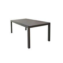 Milani Home s.r.l.s. Tavolo Rettangolare Allungabile in Alluminio Taupe E Polywood 180/240 X 100 da Esterno Giardino, per Ristorante