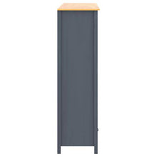 Doneioe Armadio a 3 Ante Hill Range Mobilia Guardaroba Armadio Alto Armadio Multiuso 127x50x170cm Grigio e Miele Marrone Pino Massiccio